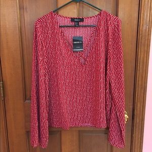 Red long sleeve shirt/blouse